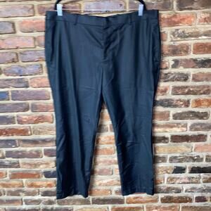 INC International Concepts Black Flat Front Dress Pants Chinos Men's Size 38x30